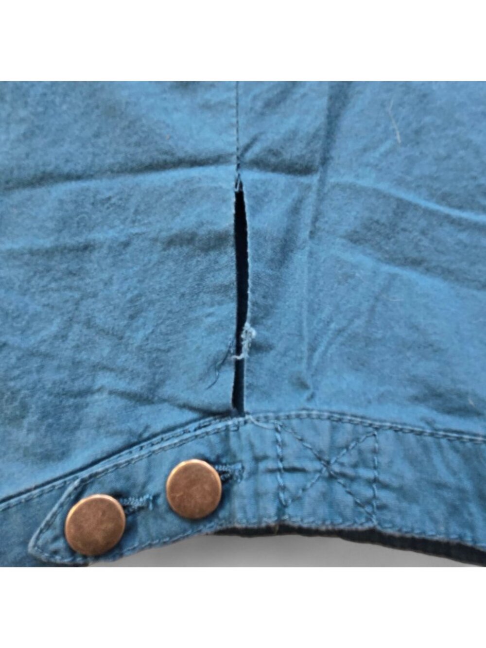 Liz & Me Womens Cargo Capri Pants Cropped Elastic Waist Teal 5X 100% Cotton - Picture 8 of 12